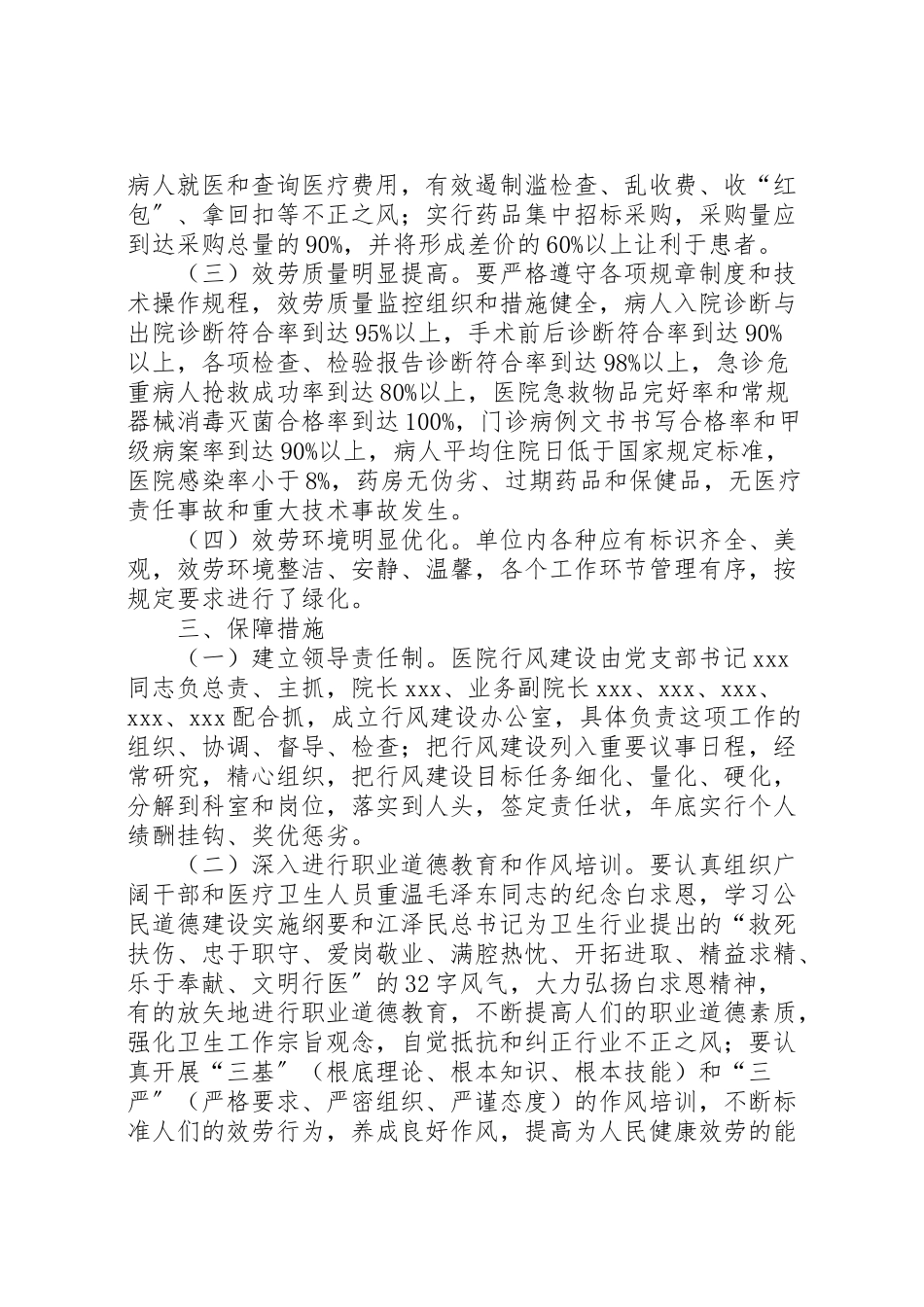 2023年医院行业作风建设实施方案 5.doc_第2页