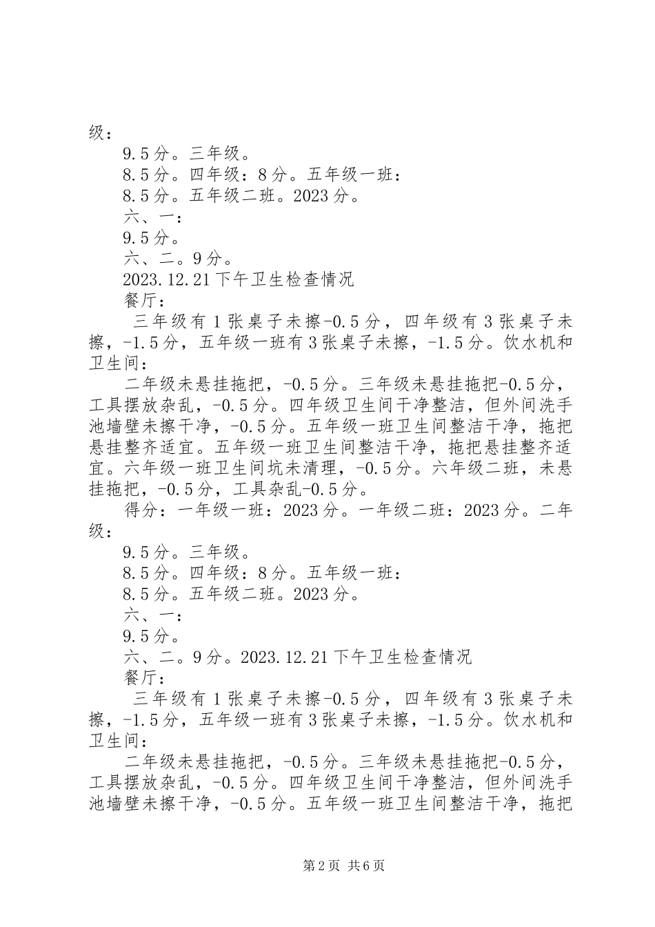 2023年卫生检查情况报告.docx_第2页