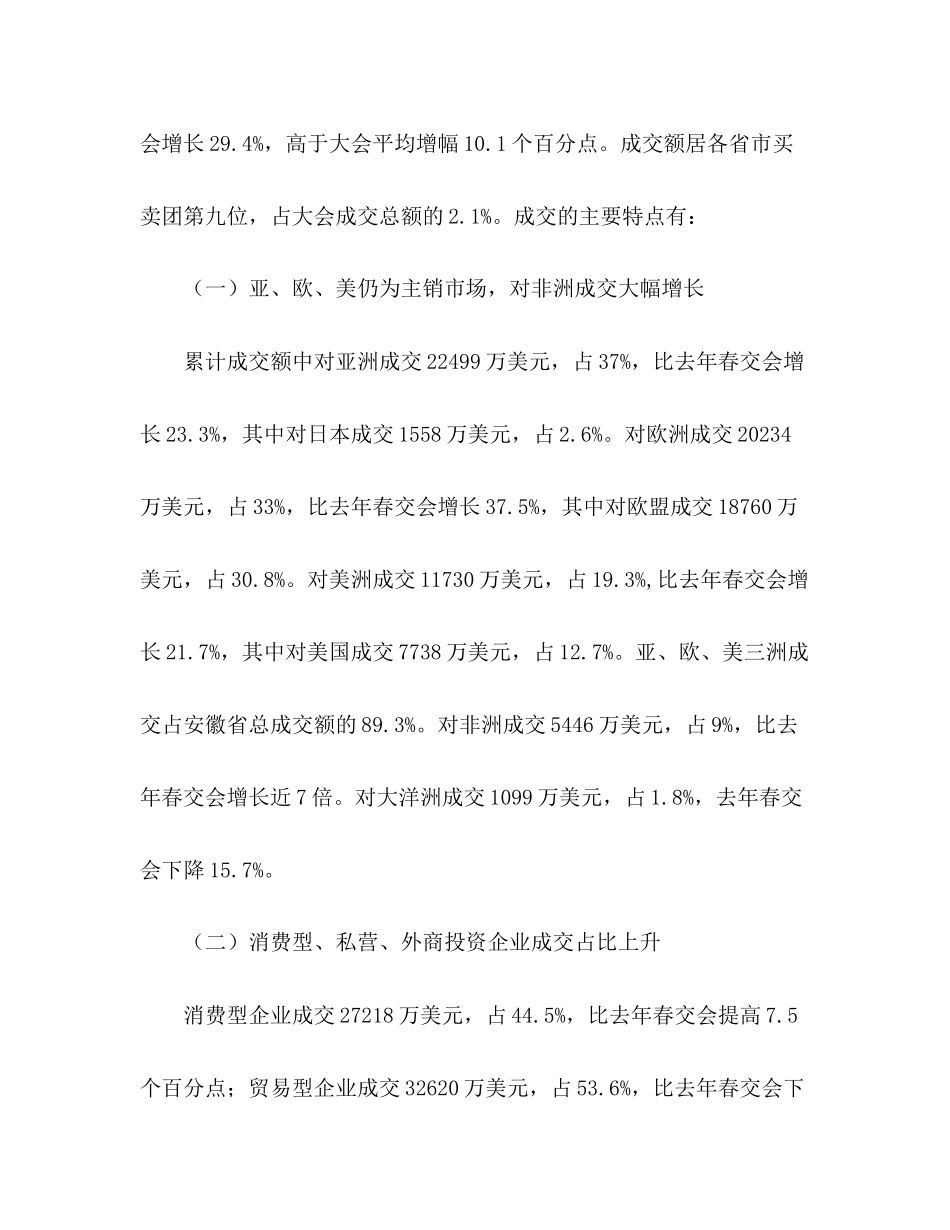 2023年第97届广交会安徽交易团工作总结.docx_第3页