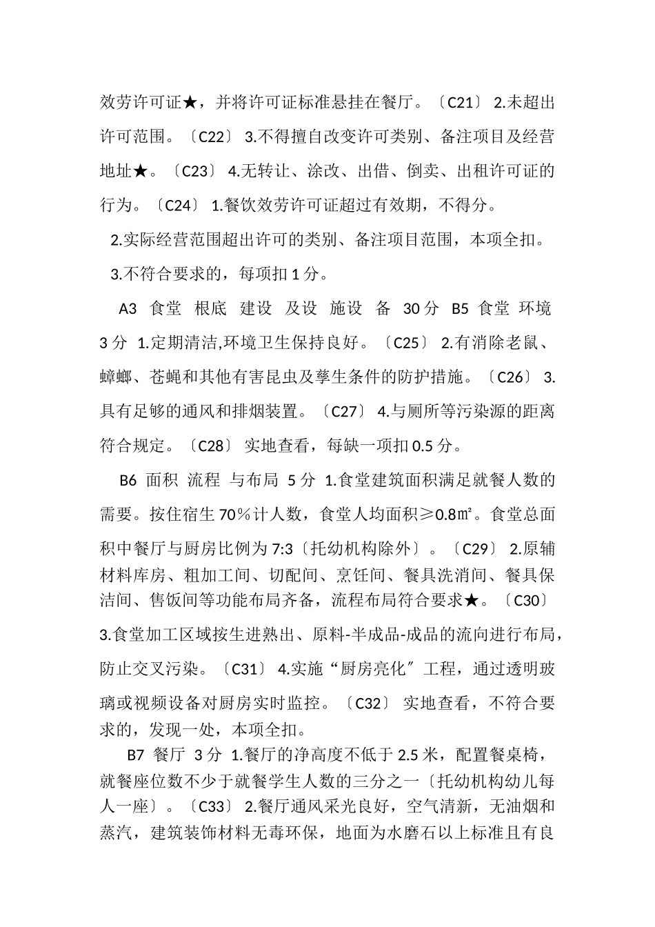 2023年市中小学校标准化食堂达标评估细则.doc_第3页