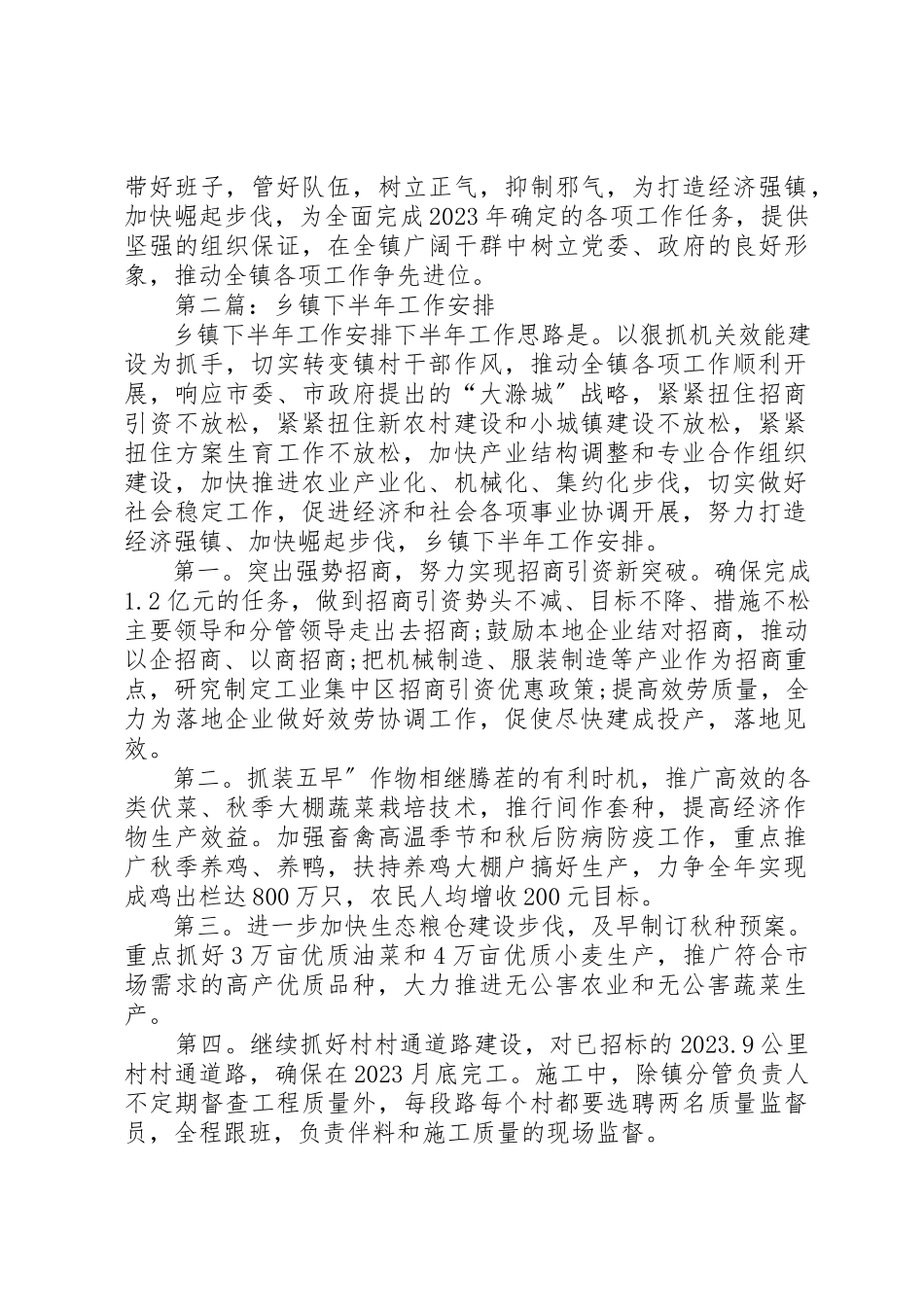2023年xx乡镇下半年工作安排新编.docx_第3页