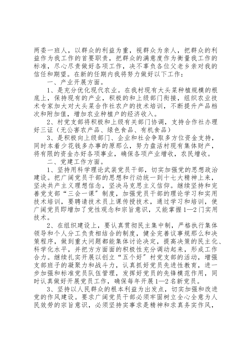 2023年村党支部书记竞选稿新编.docx_第2页