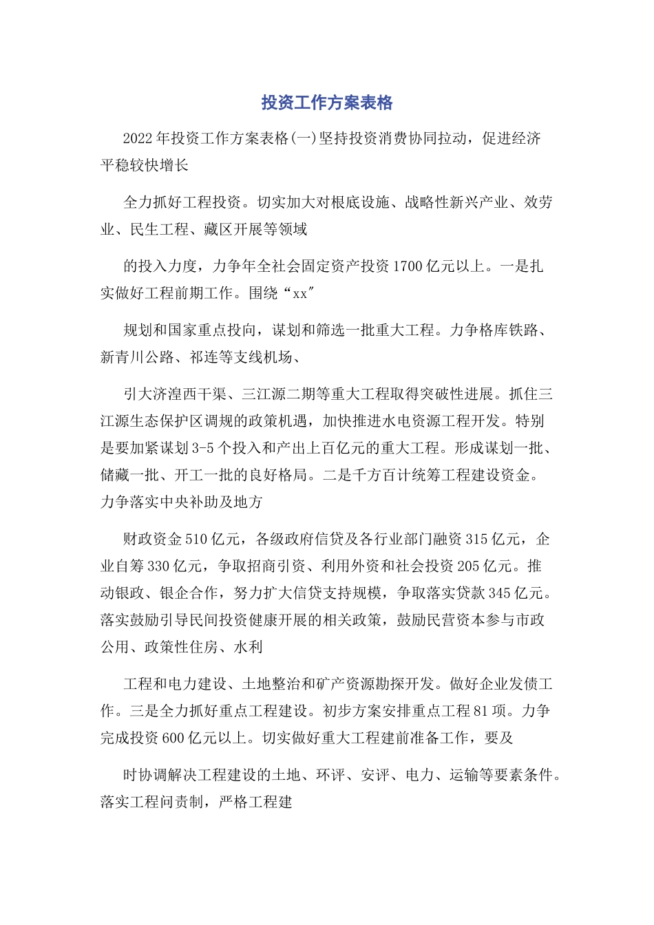 2023年投资工作计划表格.docx_第1页