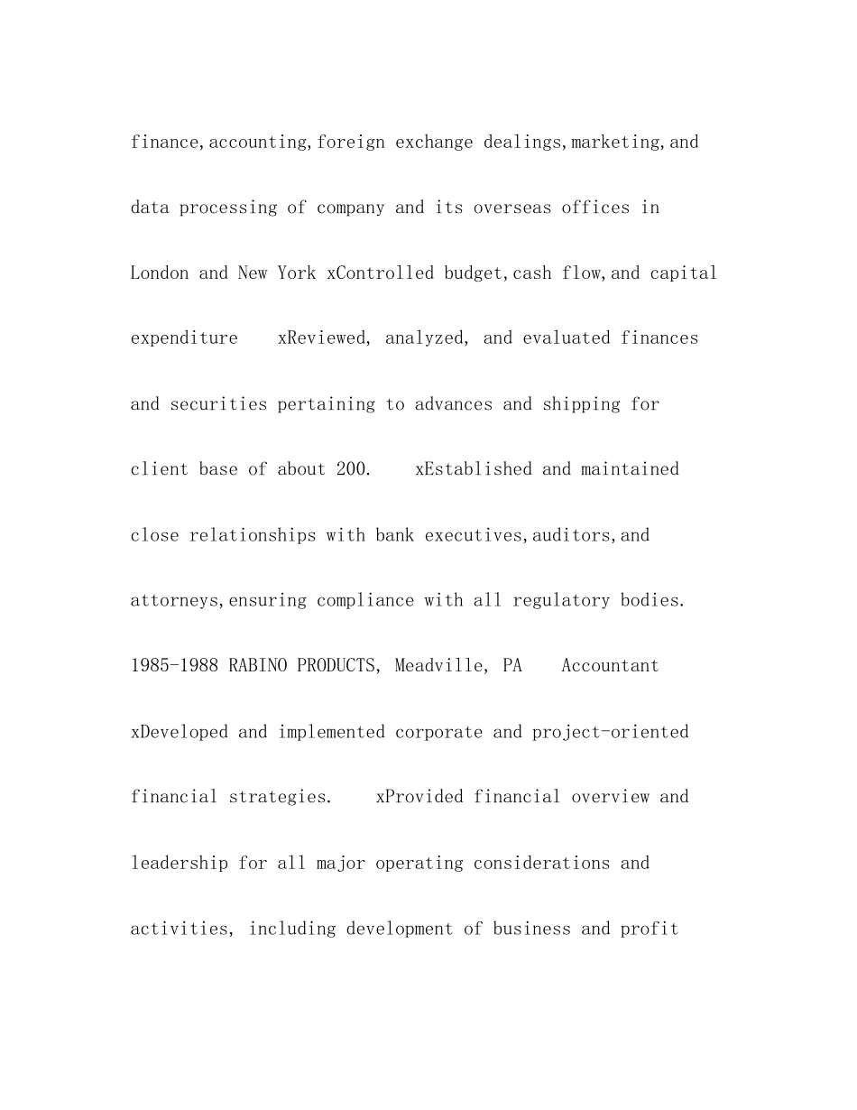 2023年会计师英文简历GeneralACCOUNTANT.docx_第2页