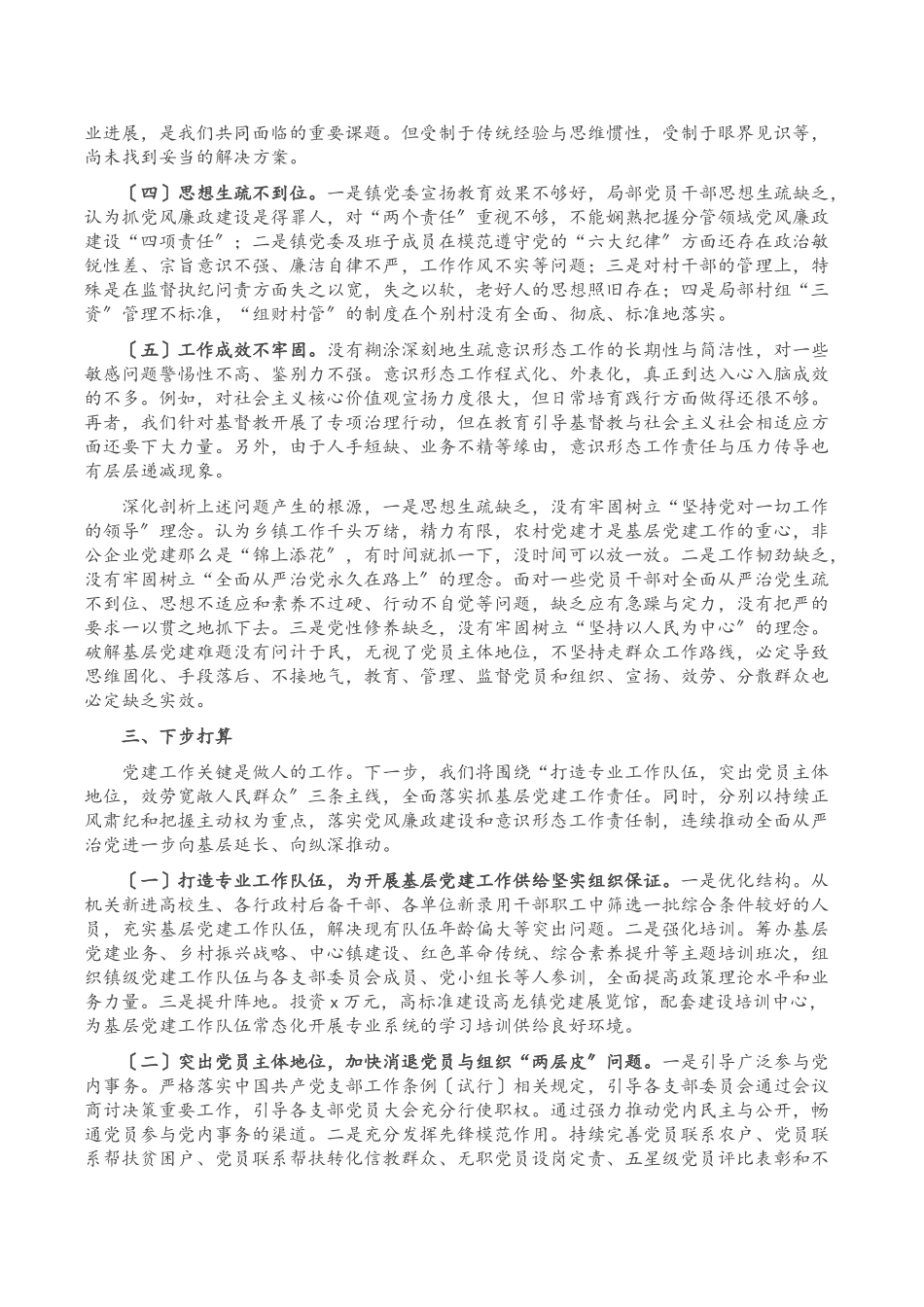 2023年镇党委书记抓党建工作情况汇报.doc_第3页