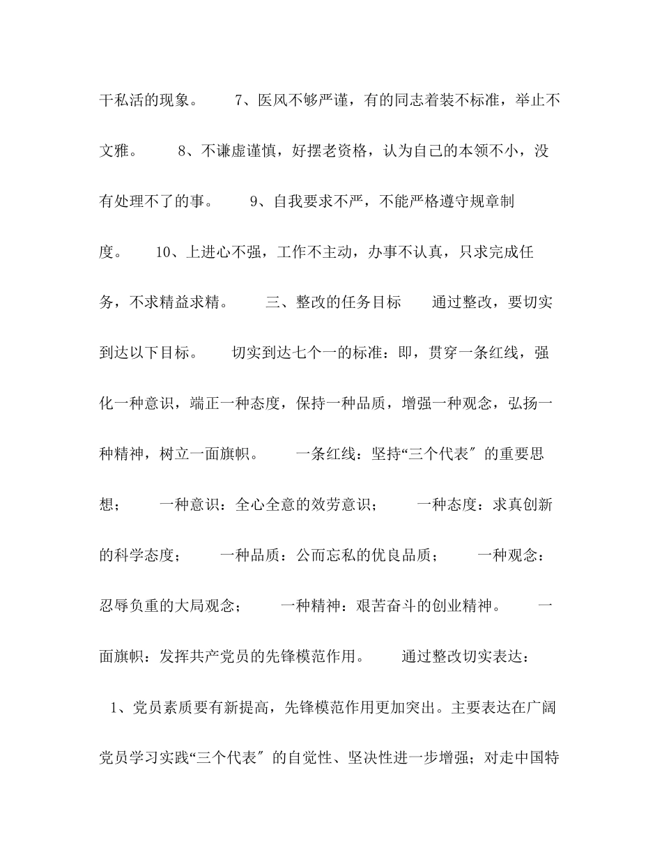 2023年镇卫生院保持共产党员先进性教育活动整改方案.docx_第3页