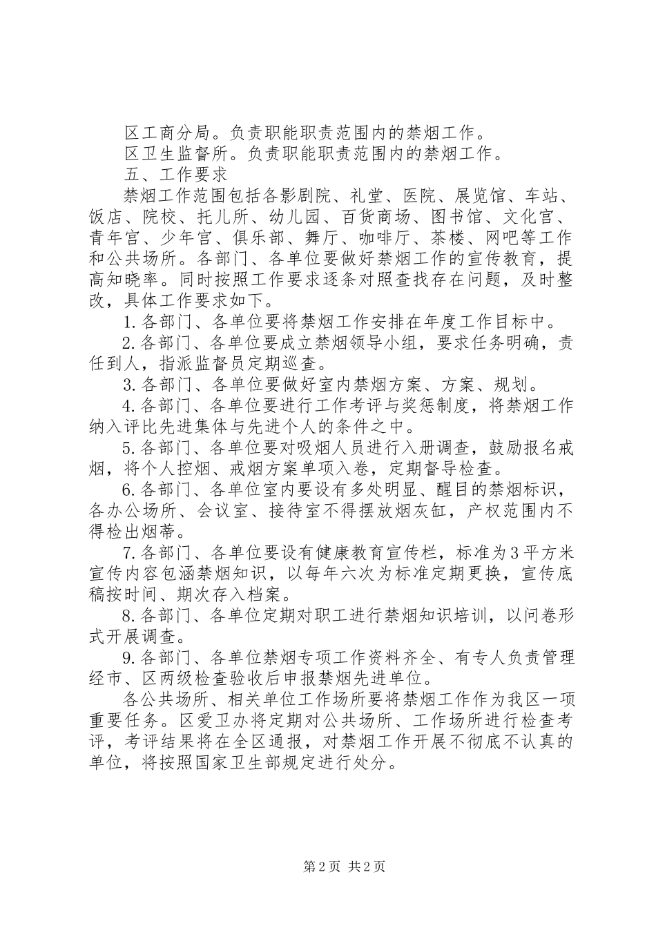 2023年工作场所禁烟落实方案.docx_第2页