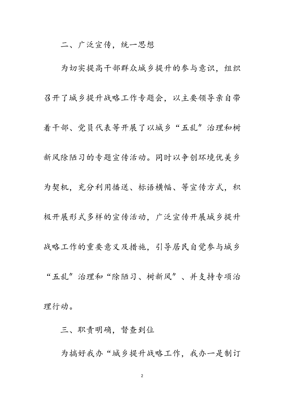 2023年城乡提升战略年终工作总结范文.doc_第2页