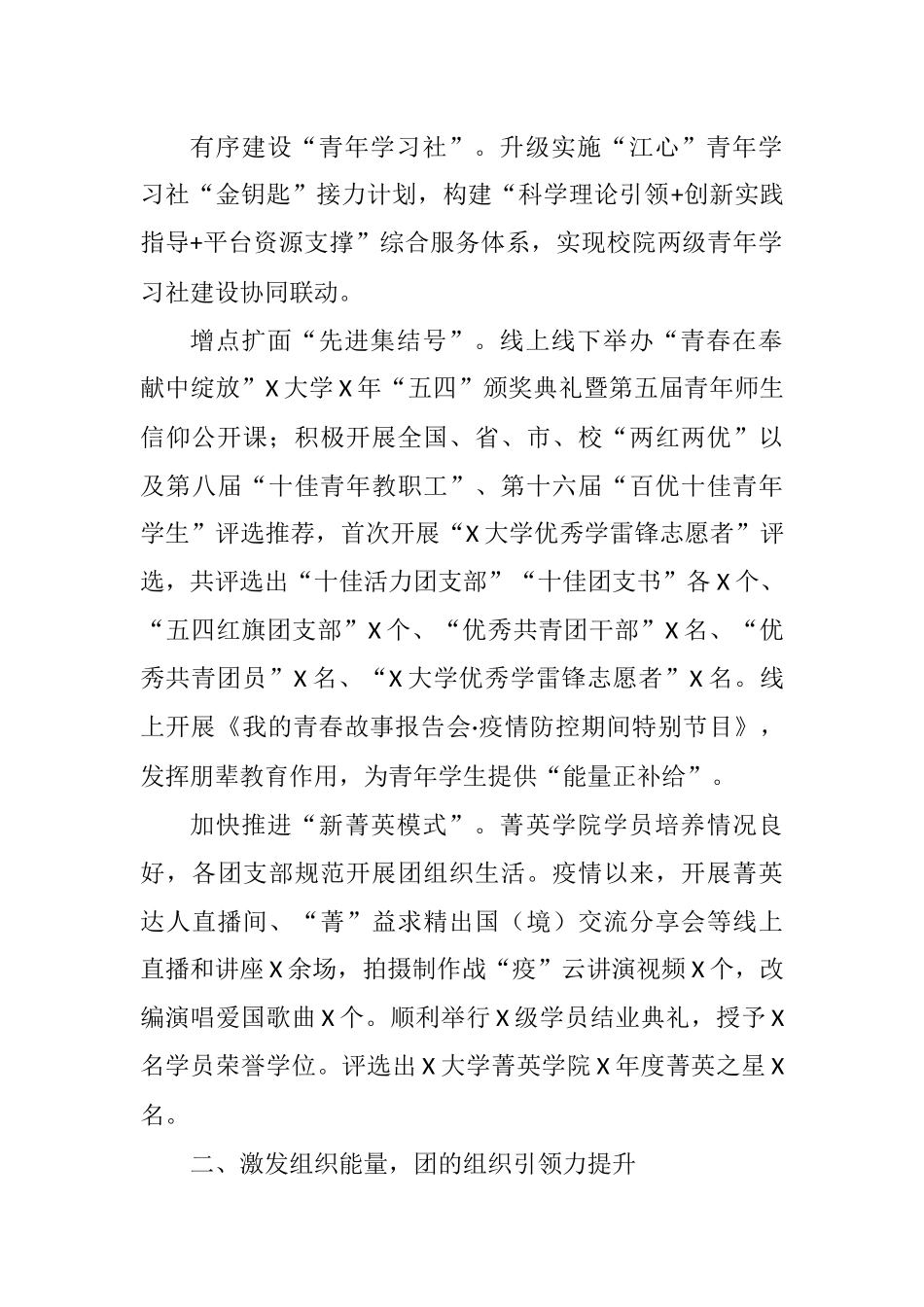 共青团大学委员会2021年上半年工作总结.docx_第2页