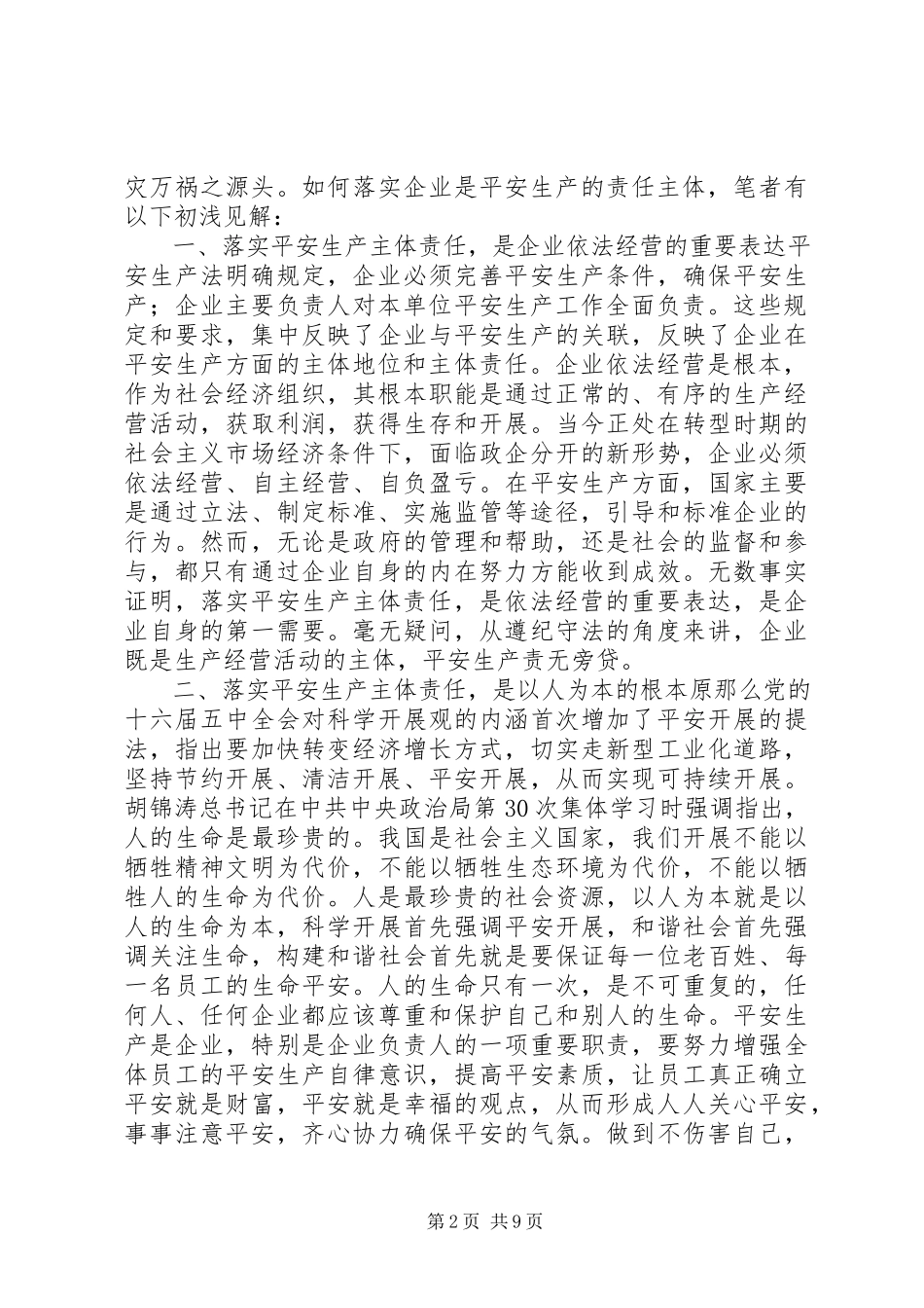 2023年落实主体责任安全生产.docx_第2页