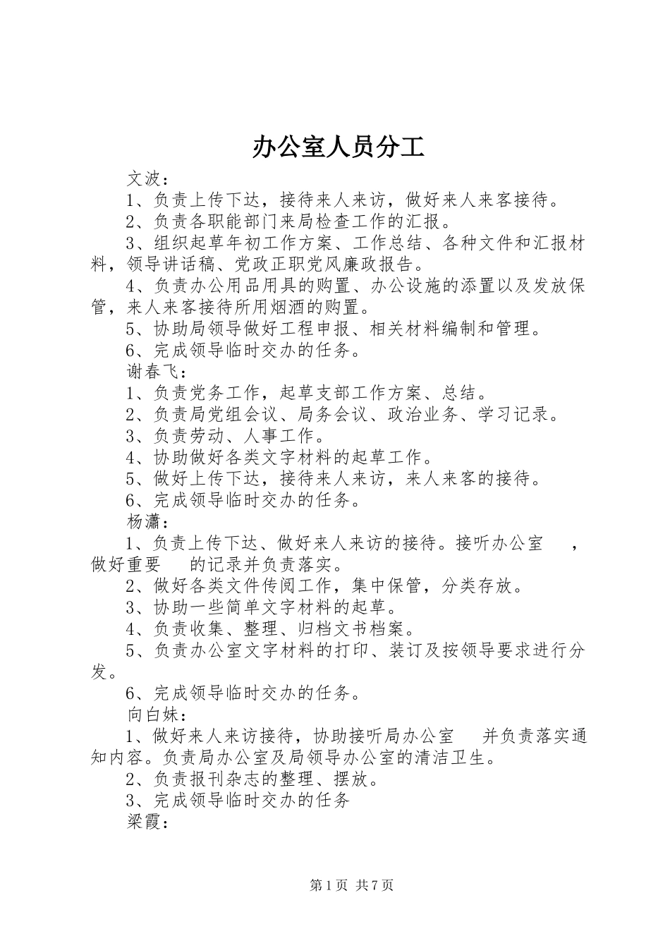 2023年办公室人员分工新编.docx_第1页