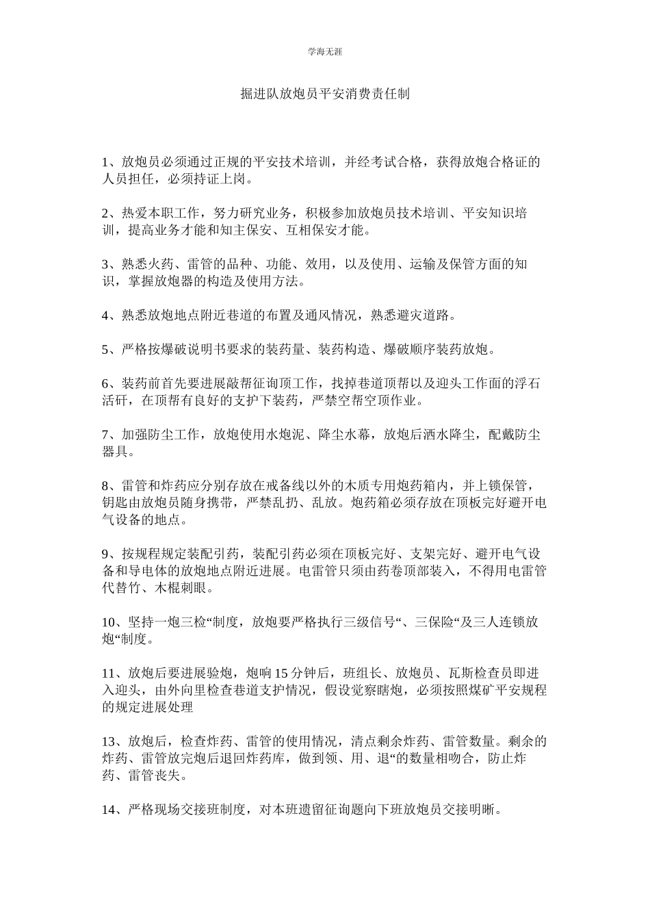 2023年掘进队放炮员安全生产责任制.docx_第1页