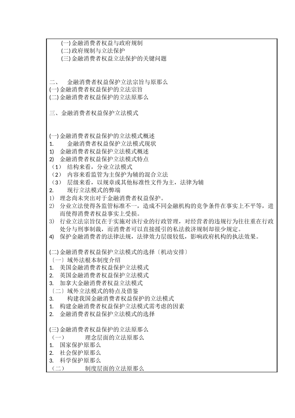 2023年任务书金融消费者权益保护立法研究.docx_第3页
