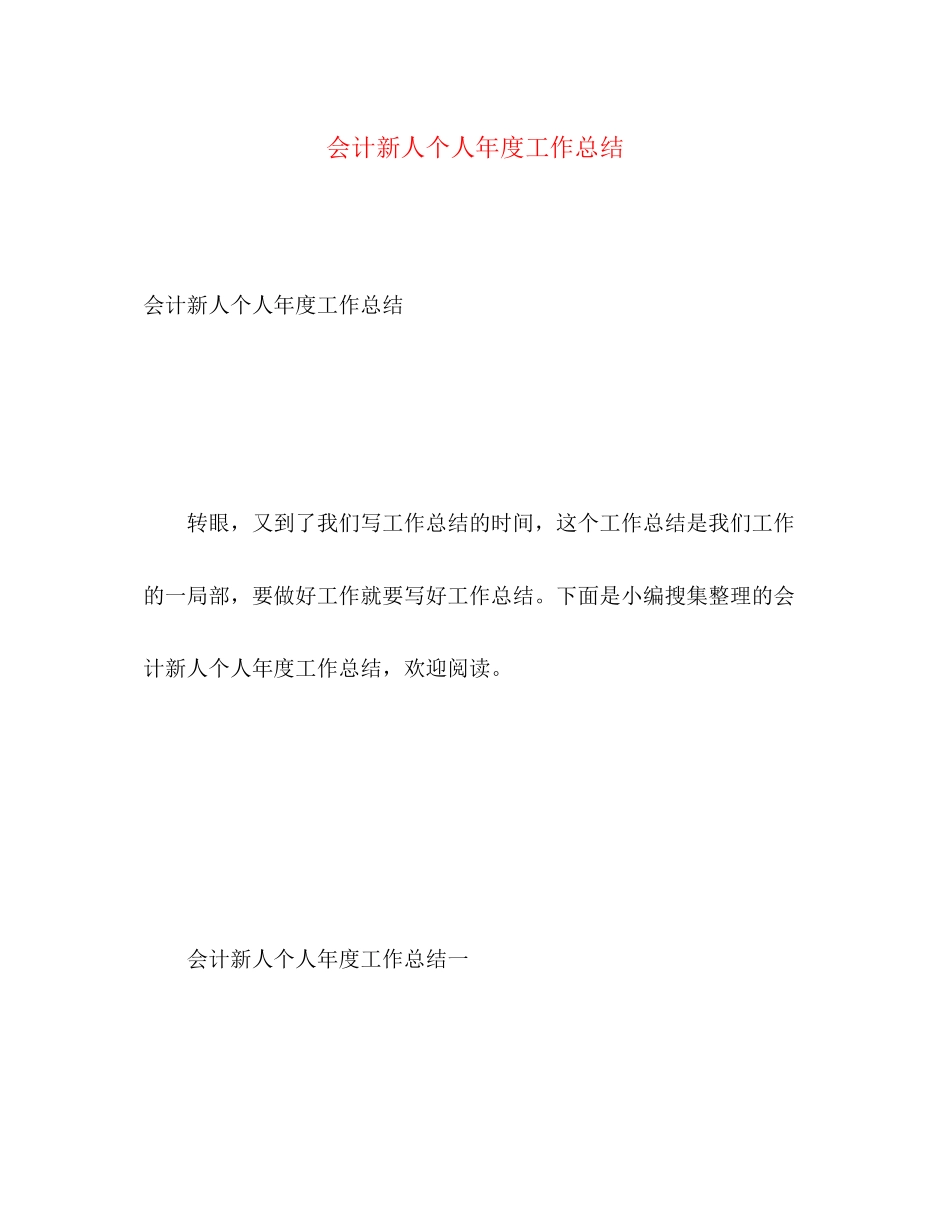 2023年会计新人个人度工作总结.docx_第1页