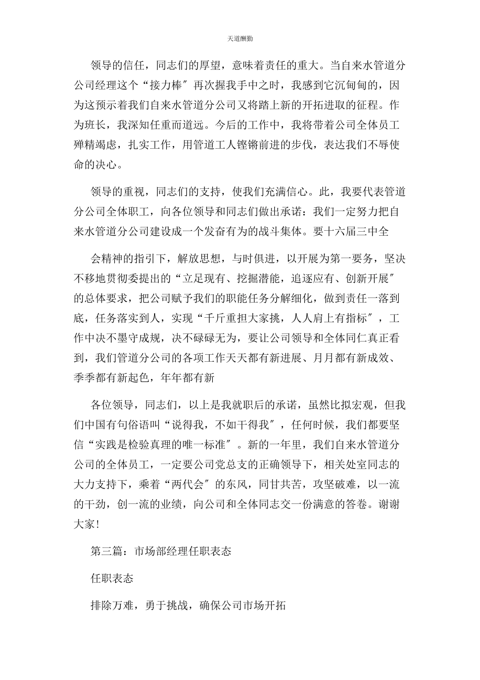 2023年部门经理任职表态讲话.docx_第3页