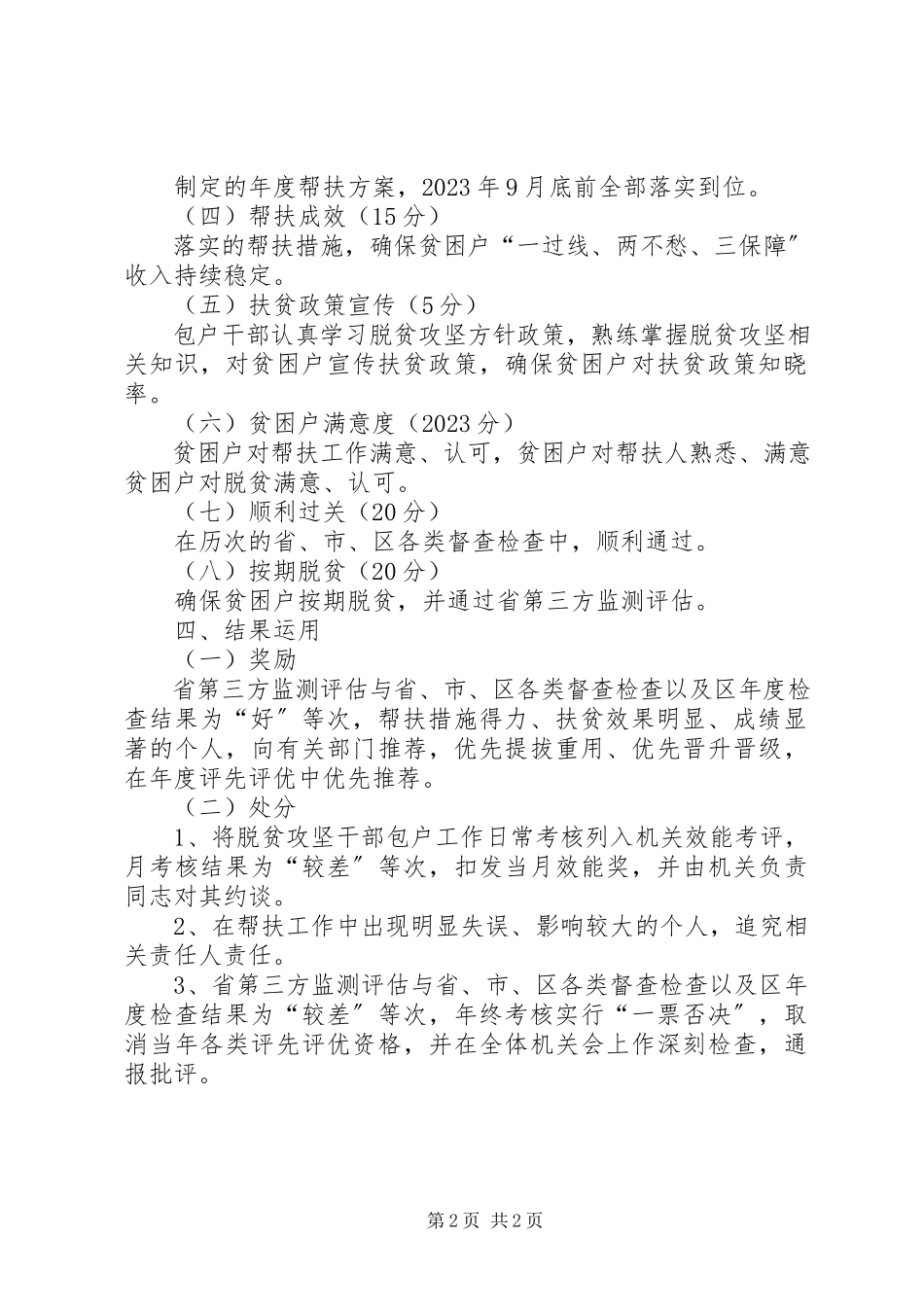 2023年政协脱贫攻坚工作岗责考核办法.docx_第2页