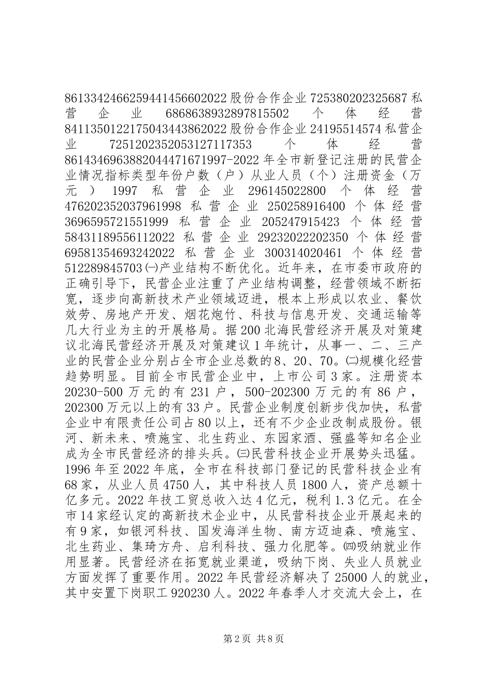 2023年北海民营经济发展及对策建议新编.docx_第2页