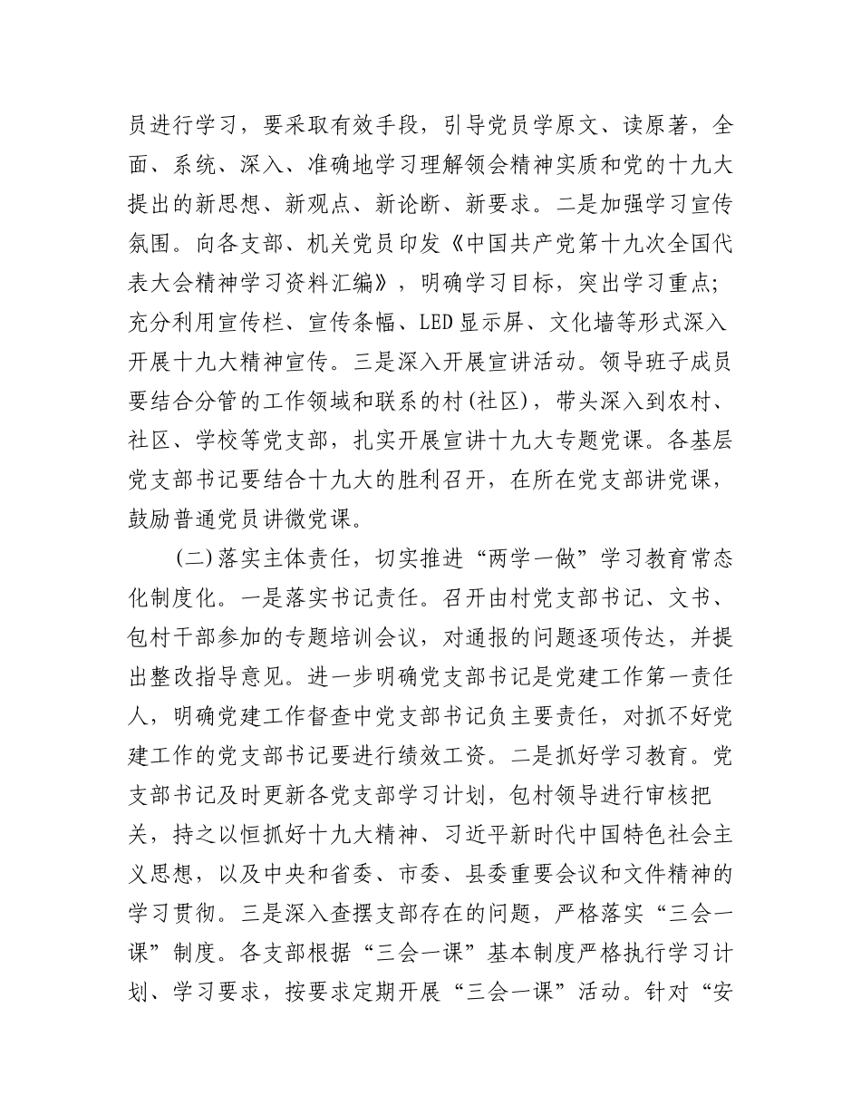 (12篇)基层党建工作存在问题整改情况报告.docx_第2页
