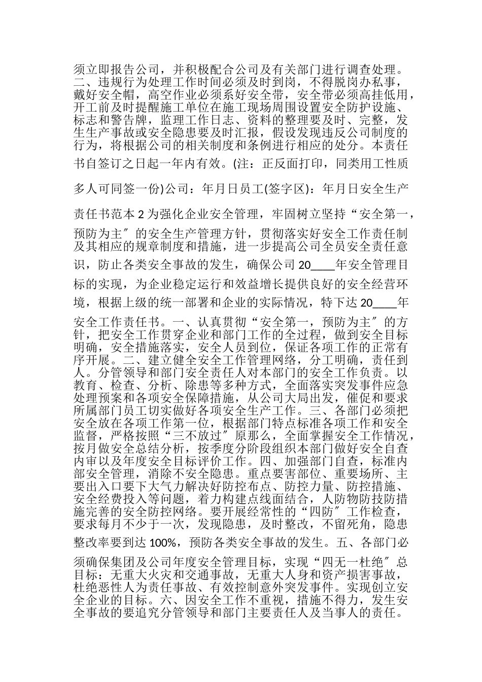 2023年安全生产责任书范本示例.doc_第3页