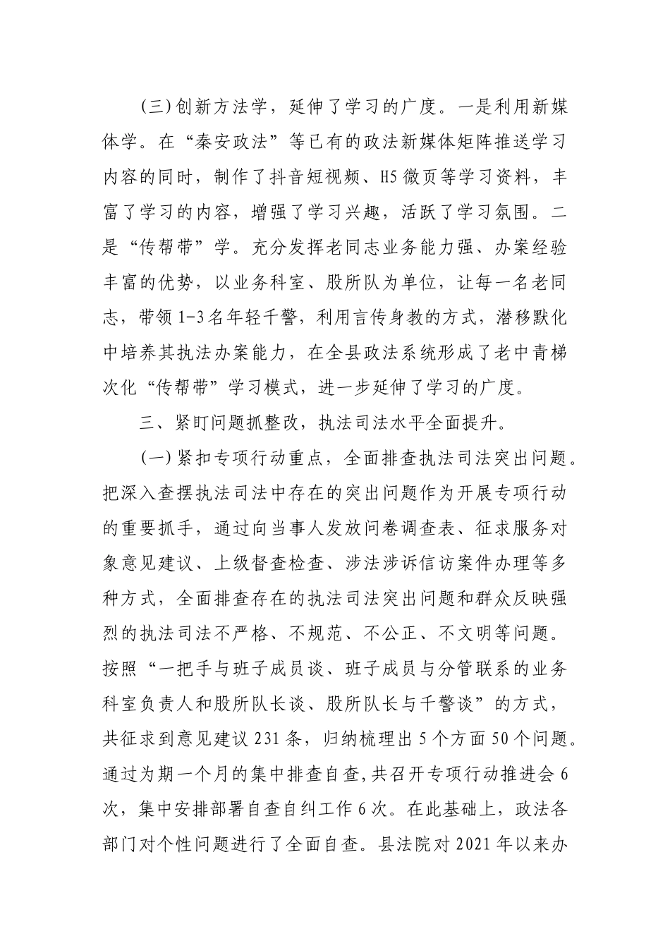 (3篇)全国公安工作会议精神贯彻落实情况书面自查报告.docx_第3页