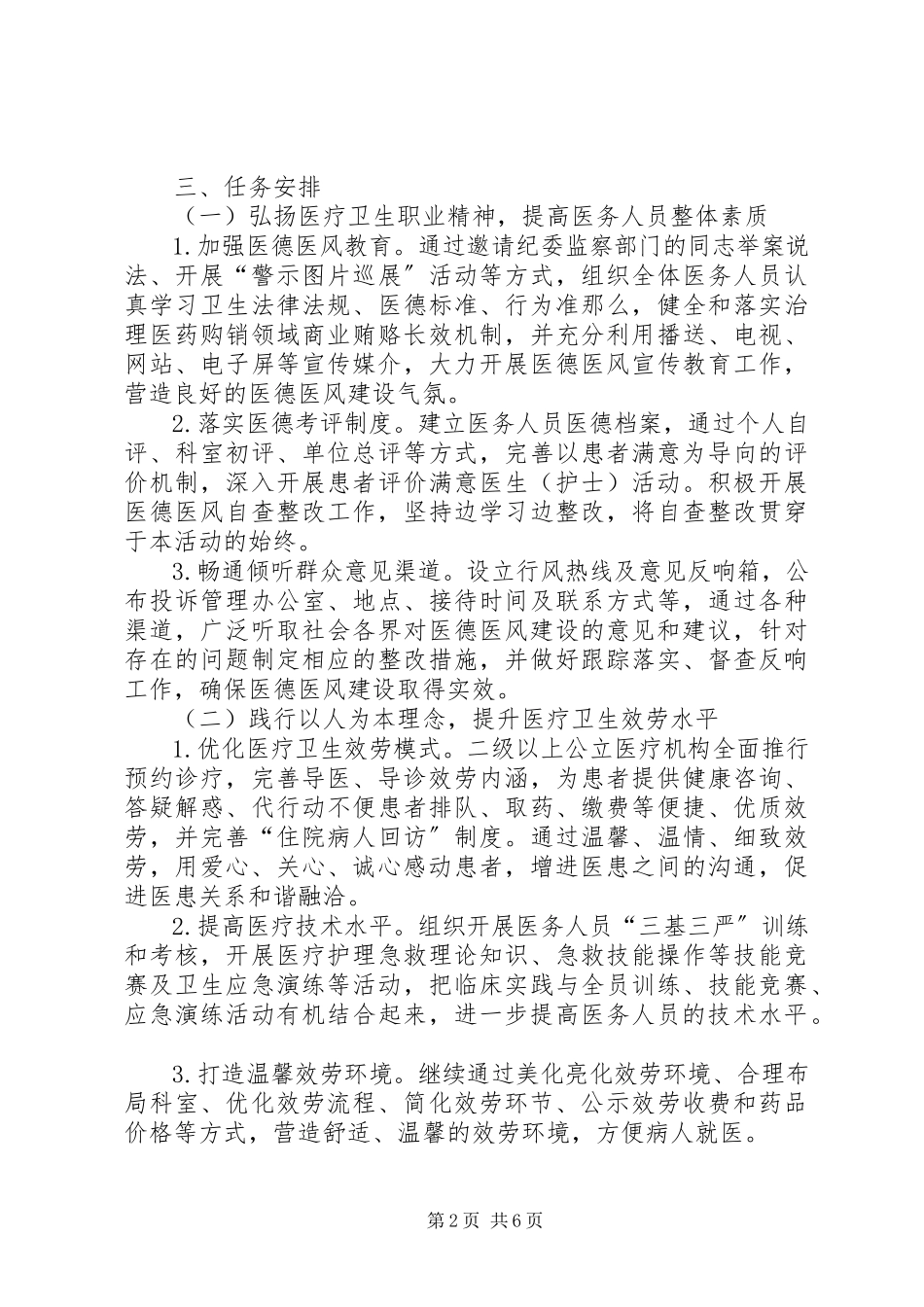 2023年卫生局医德医风总体意见.docx_第2页
