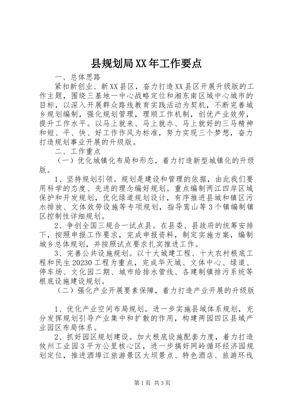 2023年县规划局工作要点.docx_第1页