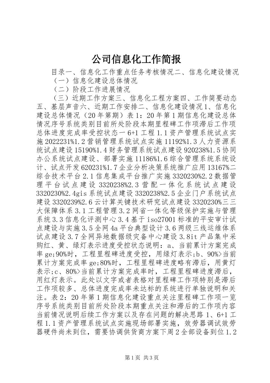 2023年公司信息化工作简报.docx_第1页
