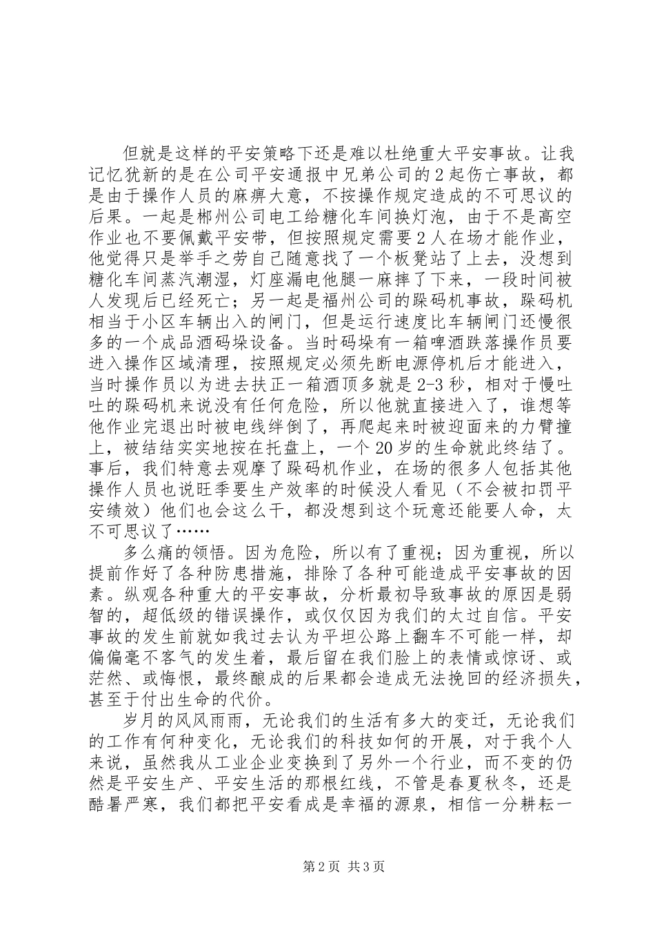 2023年安全工作无小事安全隐患无大小征文新编.docx_第2页