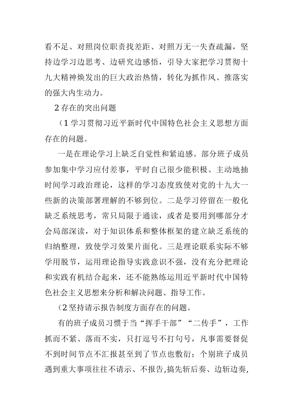 2018年度班子对照检查材料（二）.docx_第3页