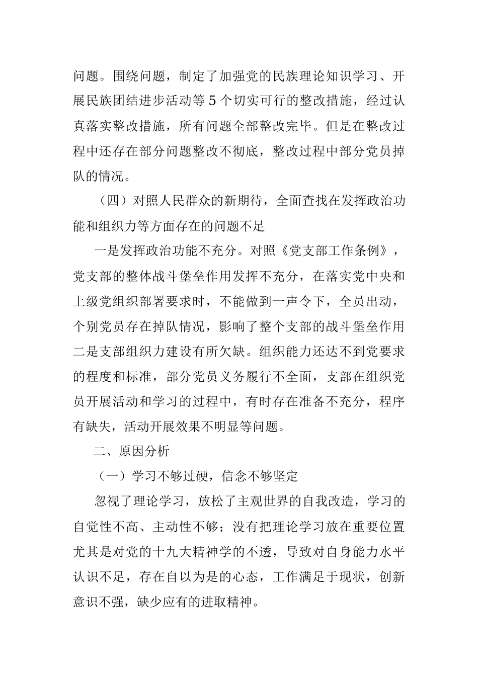 2021年度组织生活会班子对照材料.docx_第3页