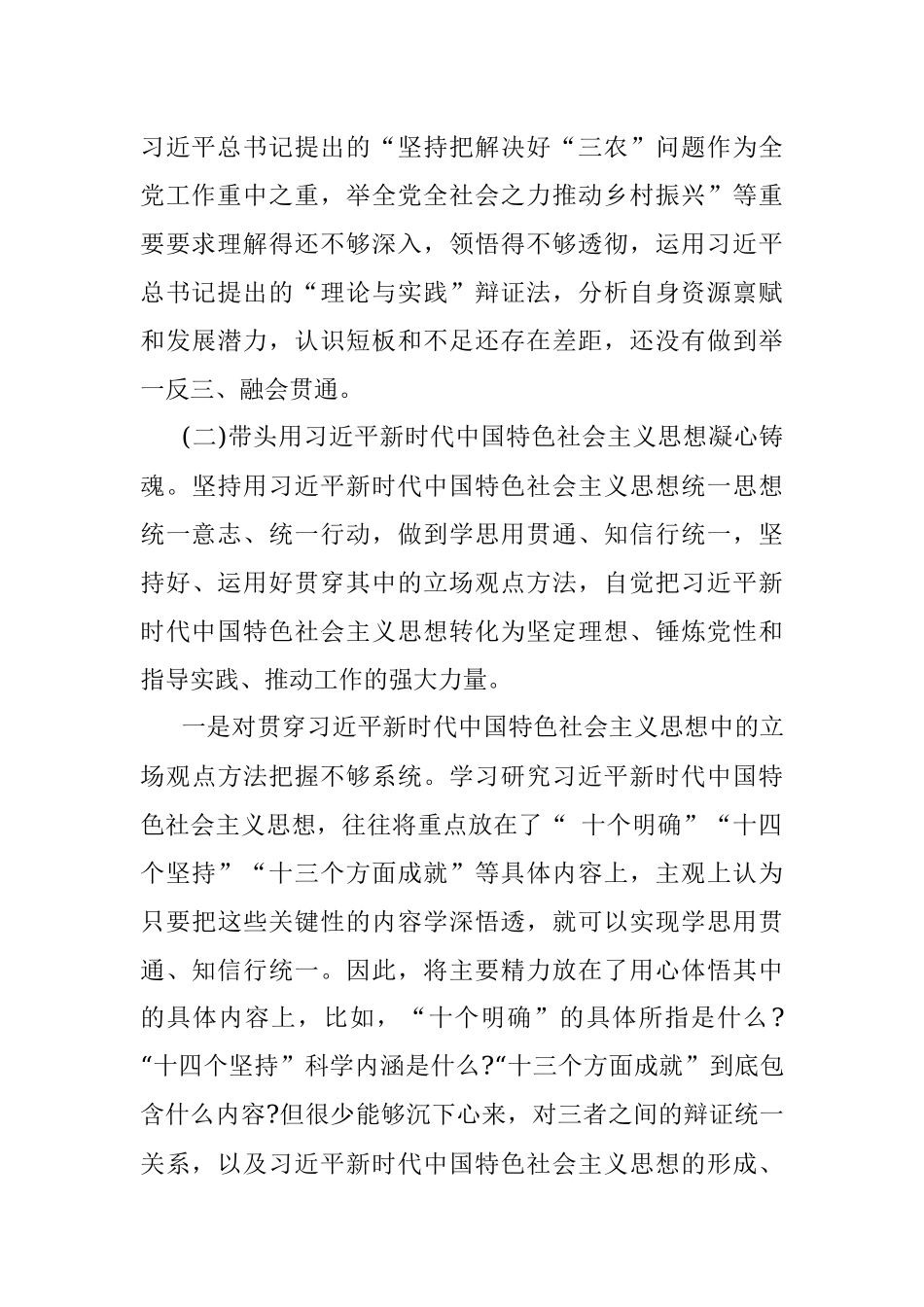 2022年度民主生活会副市长对照检查材料.docx_第3页