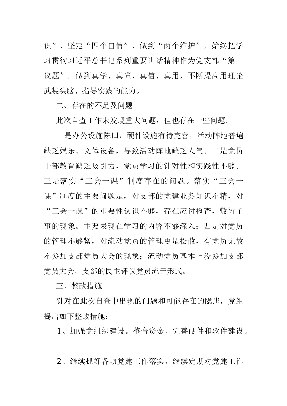 2022党建工作自查自纠汇报.docx_第3页