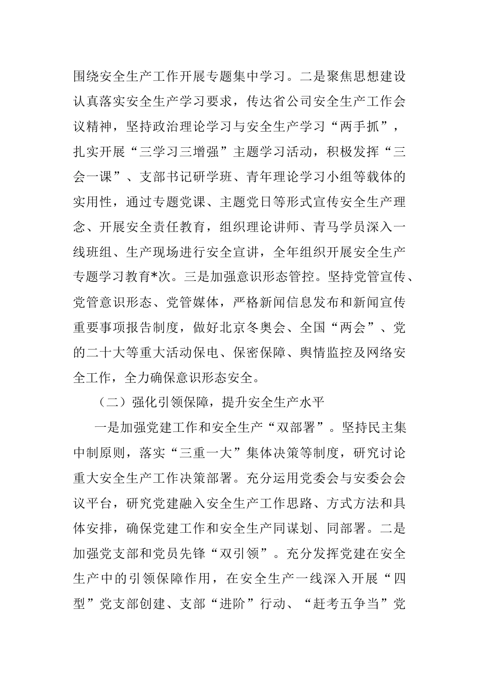 2022年企业党委书记年度安全述职报告.docx_第2页