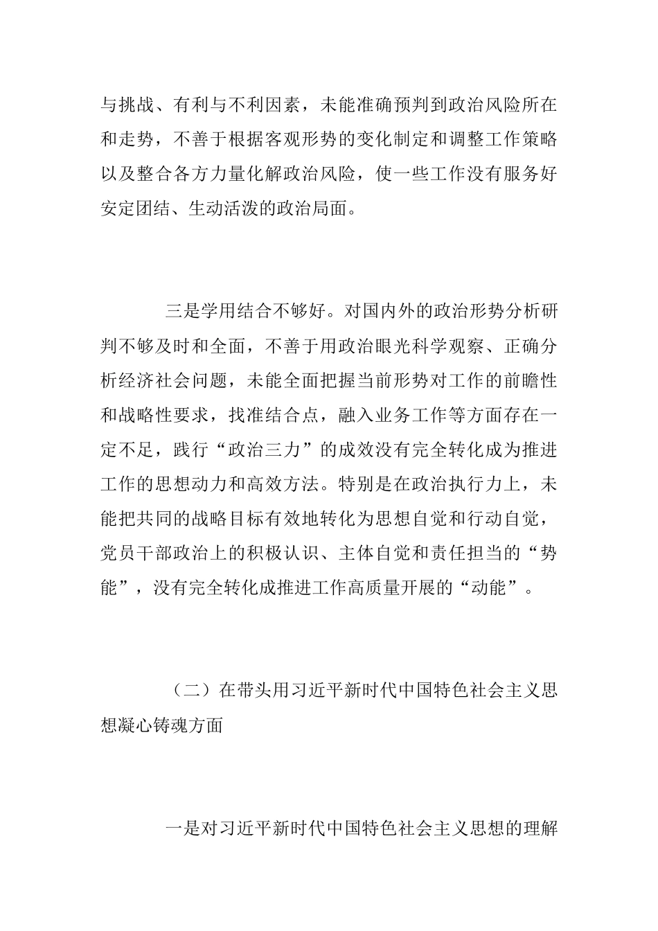 2022年局民主生活会个人对照检查材料（全文6878字）.docx_第3页