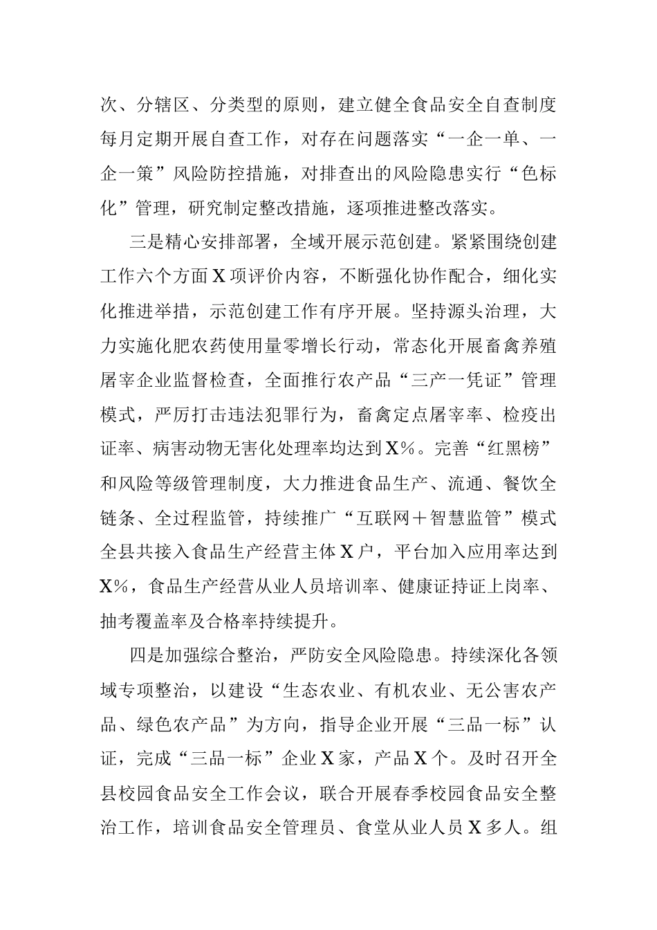 2023年创建国家食品安全示范城市迎检冲刺发言汇报.docx_第2页