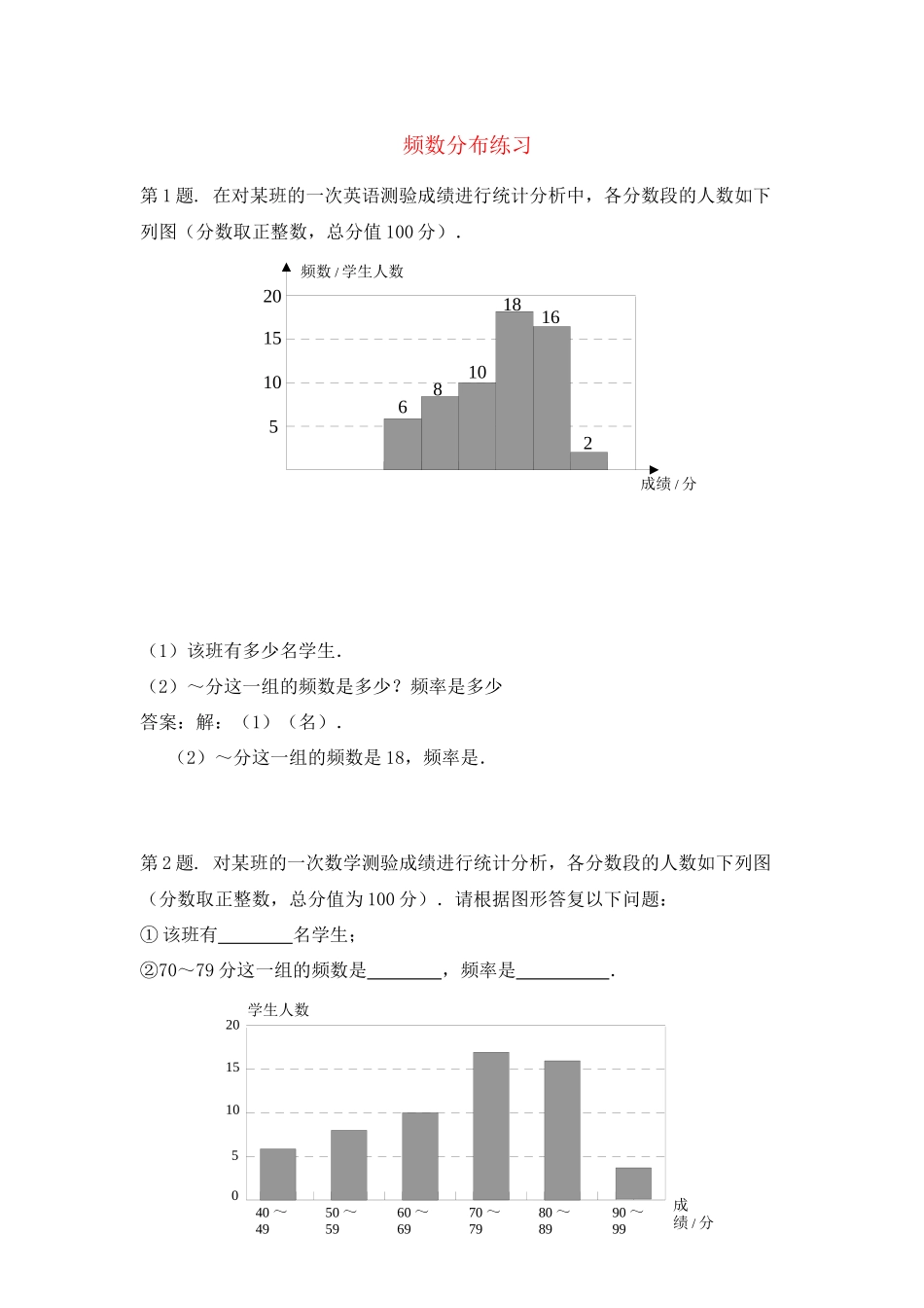 2023年七级数学下册112频率分布同步测试沪科版.docx_第1页
