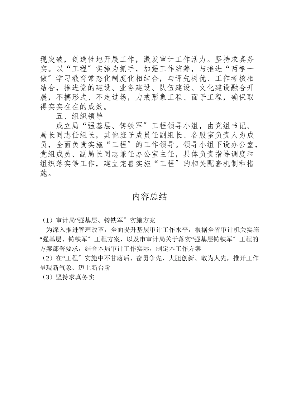 2023年审计局强基层铸铁军实施方案.doc_第3页