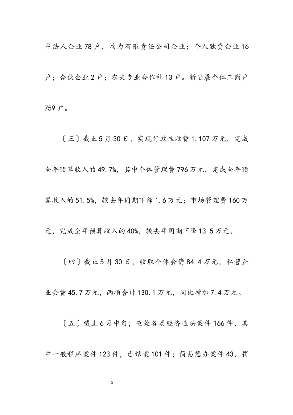 2023年工商分局上半年调研工作总结.docx_第2页