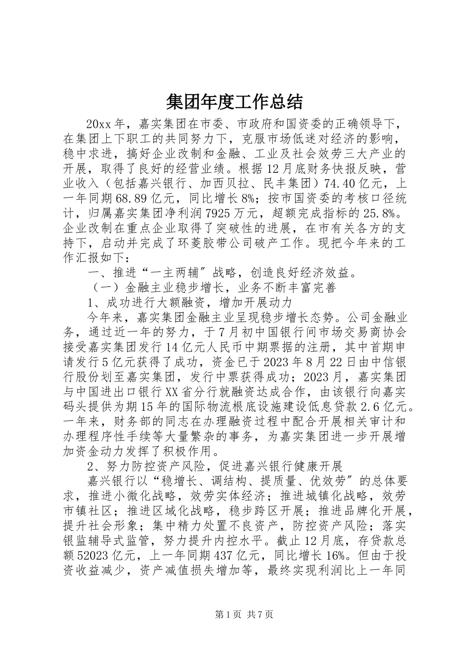 2023年集团度工作总结.docx_第1页