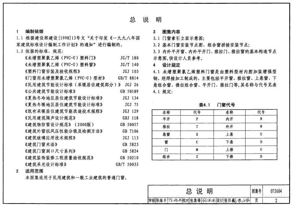 07J604 未增塑聚氯乙烯(PVC-U)塑料门窗.pdf_第2页