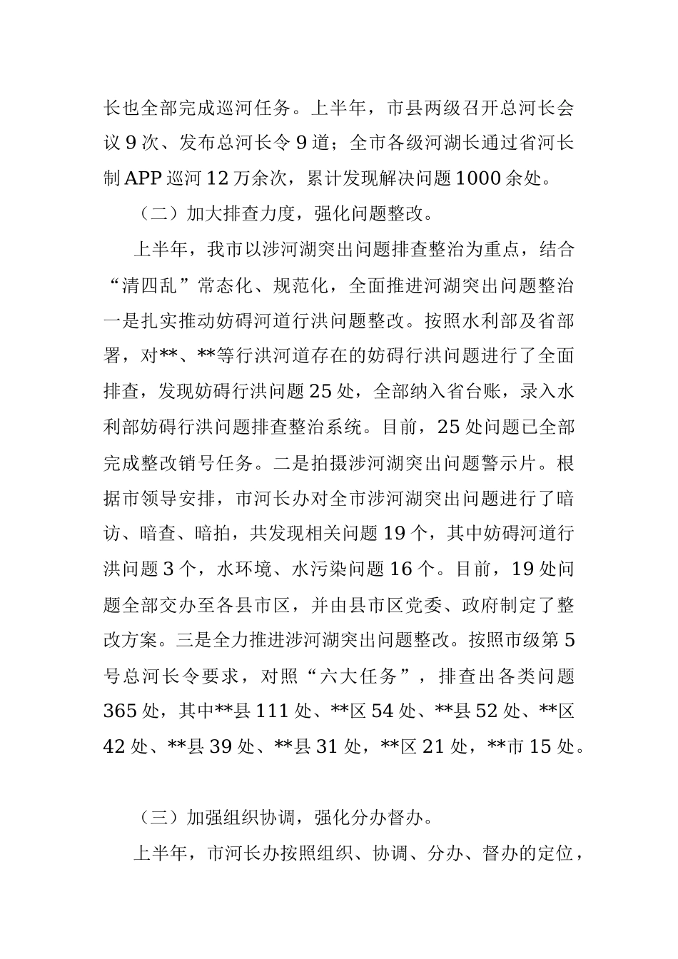 2022年上半年全市河湖长制工作总结.docx_第2页
