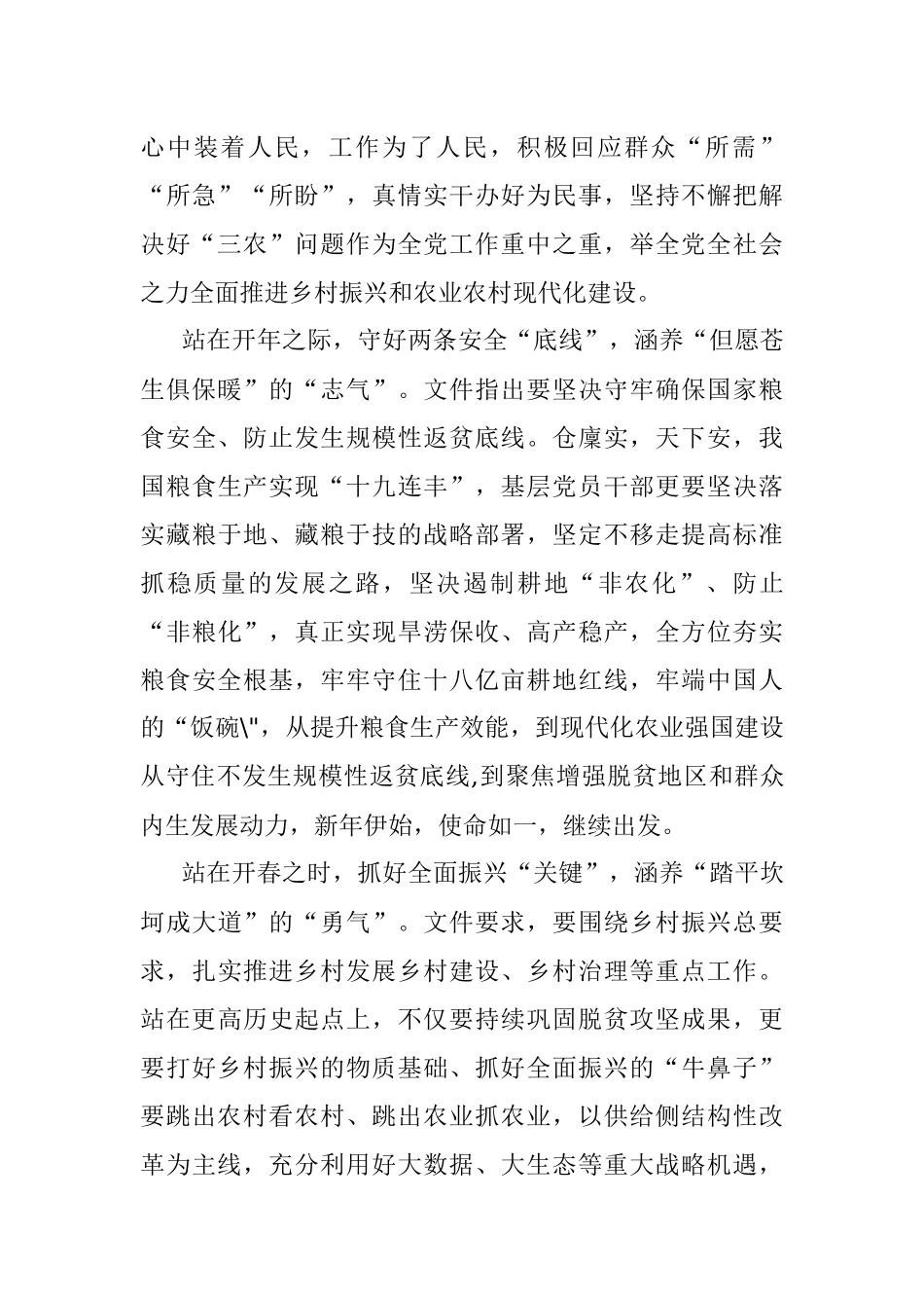 2023年学习贯彻中央一号文件心得体会.docx_第2页