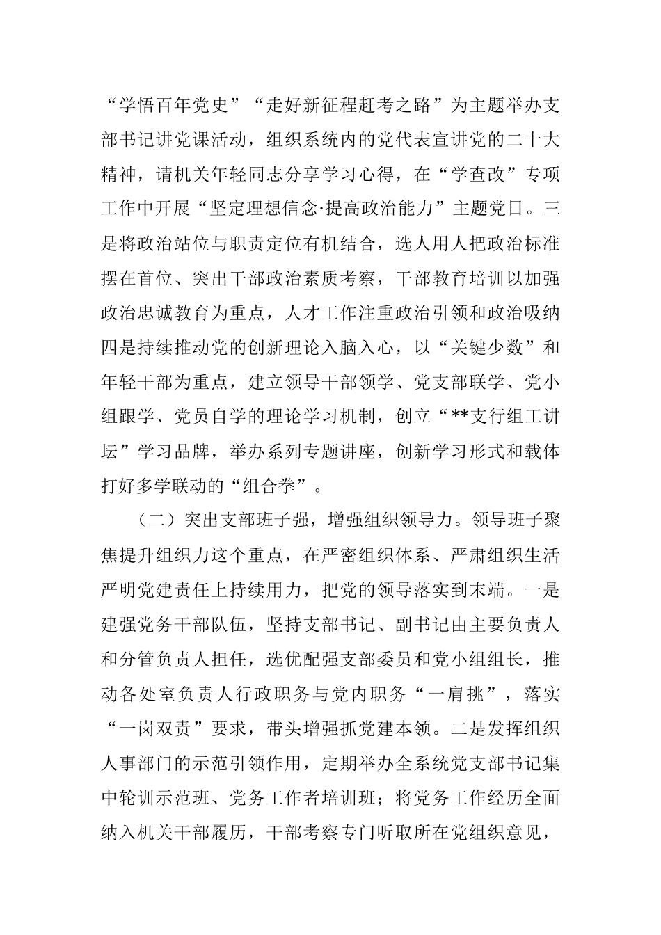 2023年XX银行支行党支部品牌建设情况总结.docx_第2页