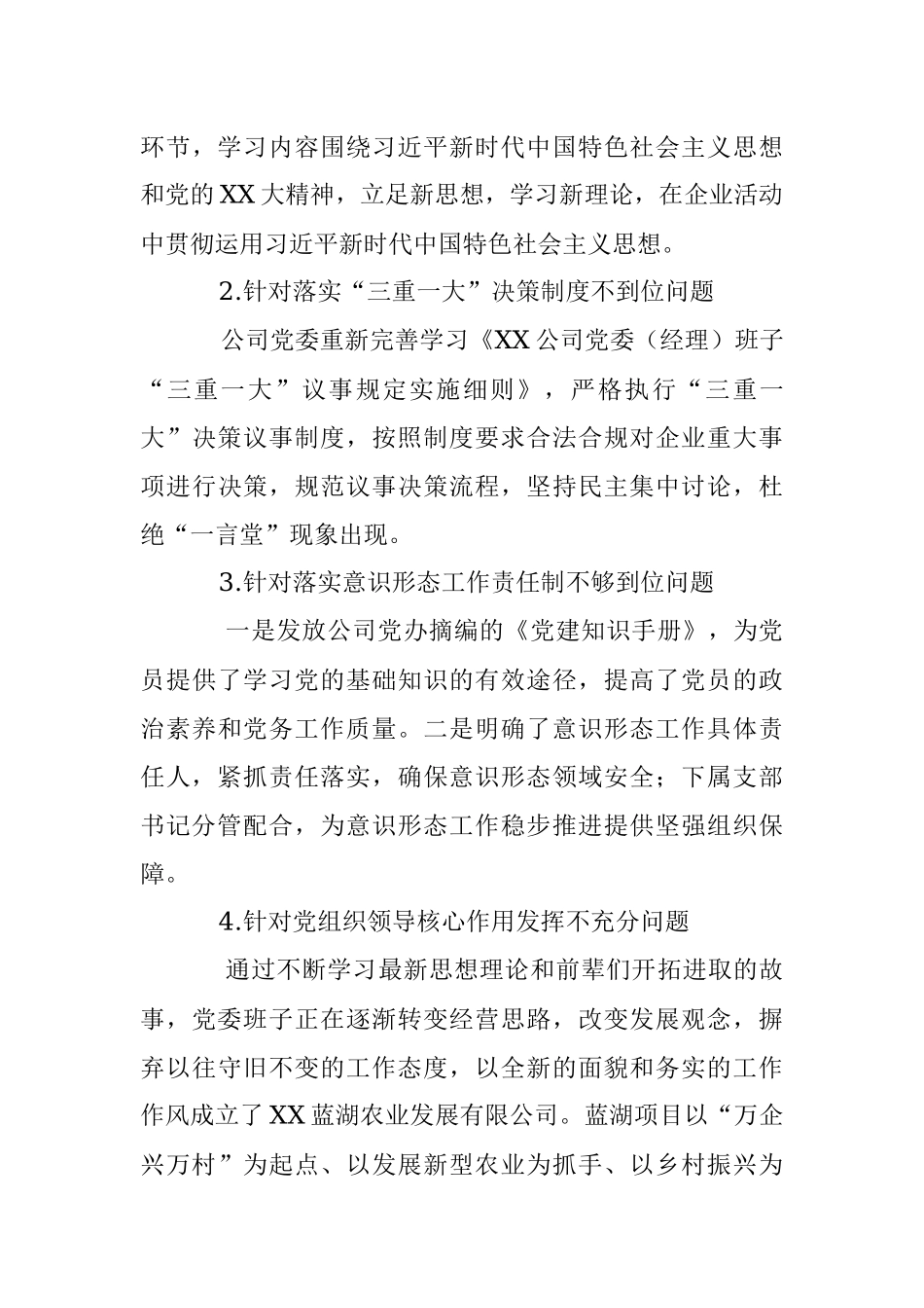 XX市X集团有限公司委员会关于巡察整改进展情况的报告.docx_第3页