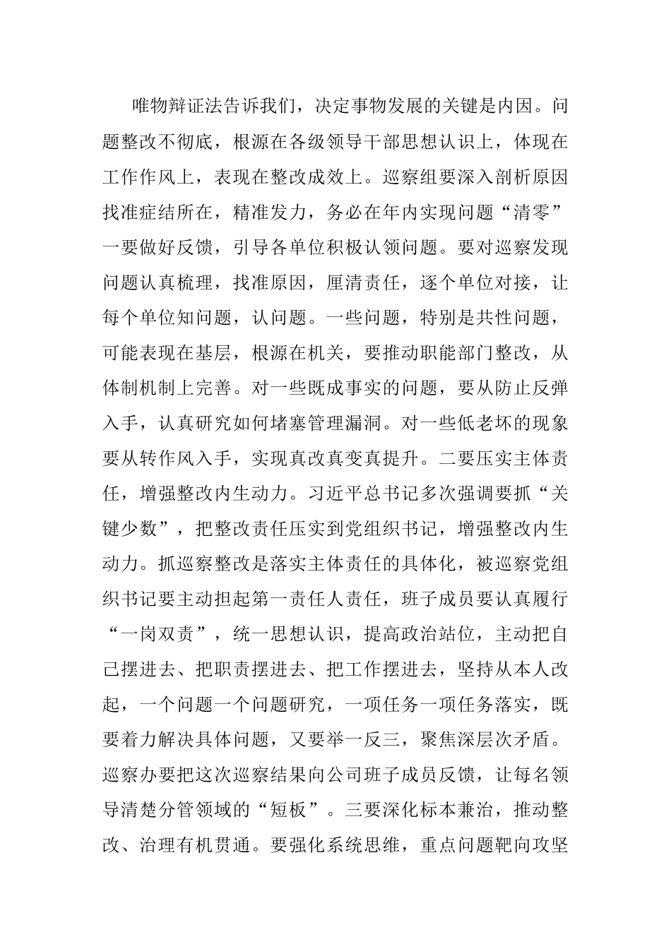 在2023年专项巡察汇报会上的讲话.docx_第2页