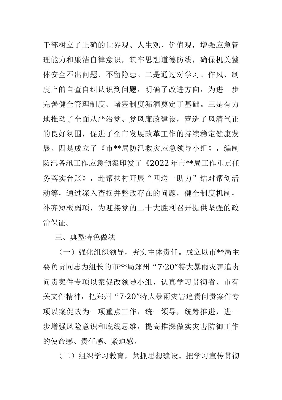 “7·20”特大暴雨灾害追责问责案件以案促改专题工作报告.docx_第2页