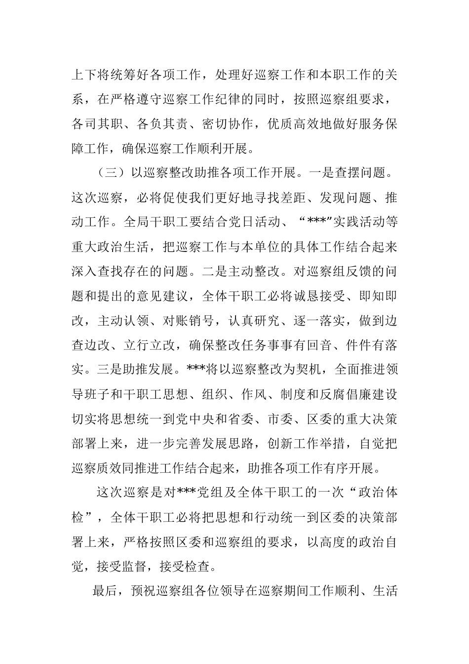 在巡察工作动员会上的表态发言.docx_第3页