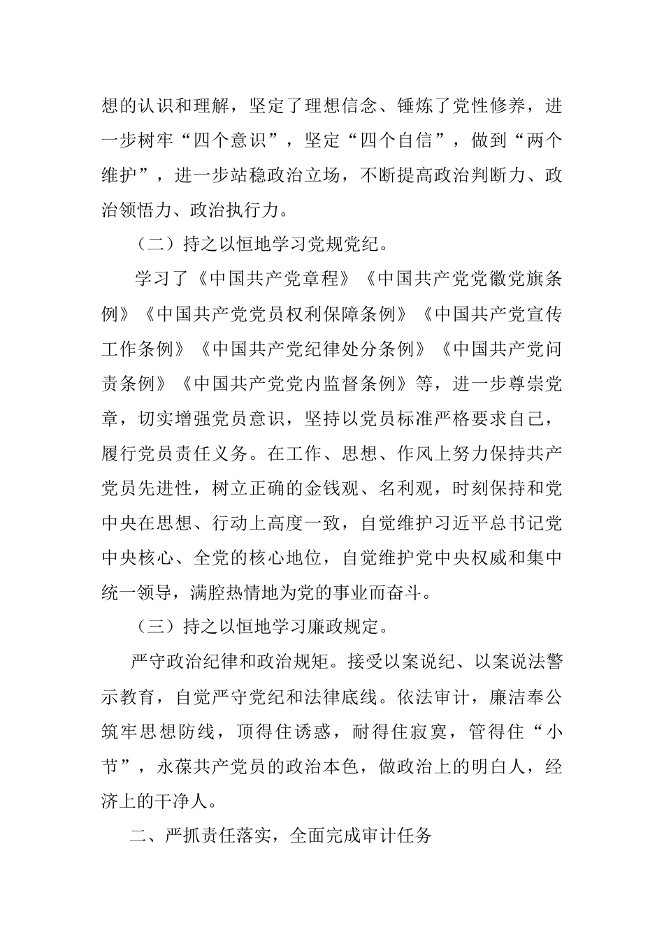 市审计局党组成员、副局长2021年述职报告.docx_第2页