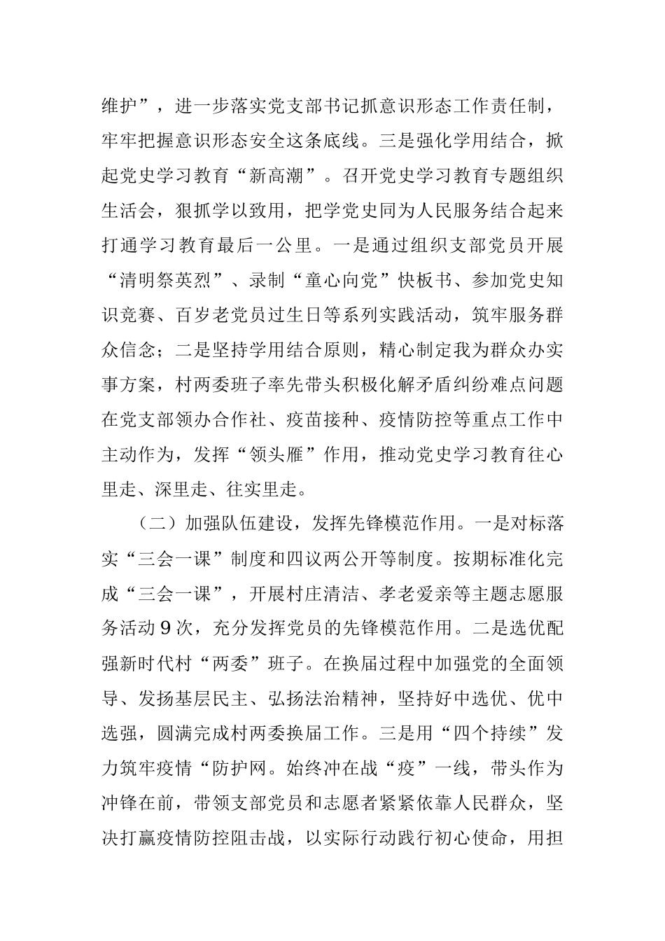 村党支部书记抓党建工作述职报告.docx_第2页