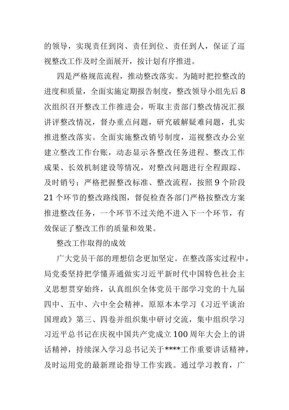 某局巡视整改进展情况报告.docx_第3页